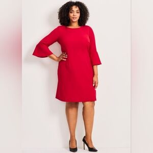 Kasper Cool Hand Bell Sleeve Dress. Size 16.